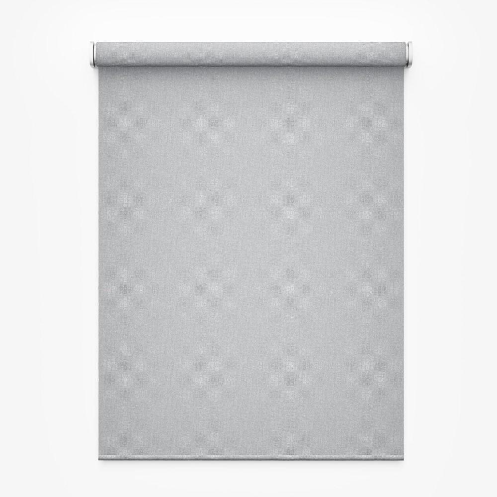 imageGE Smart Shade Motorized Window Blind with Matter amp Remote Control Easy Install White Hardware Blackout Grey Fabric Quiet Operation 36in Width Adjustable Length 1 ShadeTranslucent Grey