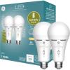 imageGE LED Backup Battery LED Light Bulbs A21 Rechargeable Light Bulbs for Power Outages and Emergencies Flashlight 3 Color Temperatures 2 PackA21