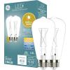 imageGE LED Dusk to Dawn LED Light Bulbs Security Lights 60 Watt Replacement Decorative ST19 Bulbs Medium Base Color Select 2 PackColor Select