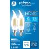 imageGE Refresh HD LED Light Bulbs 60 Watt Daylight Decorative Bulbs Clear Small Base 2 Pack
