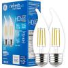 imageGE Refresh LED Light Bulbs 60 Watt Eqv Daylight Decorative Clear Bulbs Medium Base 2 PackDaylight