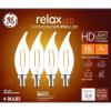 imageGE Relax LED Light Bulbs 40 Watt Daylight Decorative Bulbs Clear Small Base 4 PackSoft White