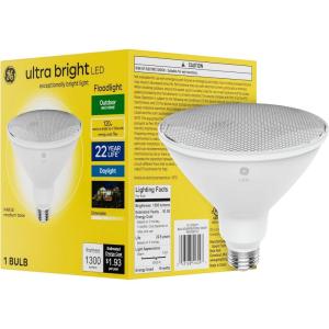 GE Ultra Bright LED Light Bulb, 120 Watt, PAR38 Outdoor Floodlight, Daylight (1 Pack)