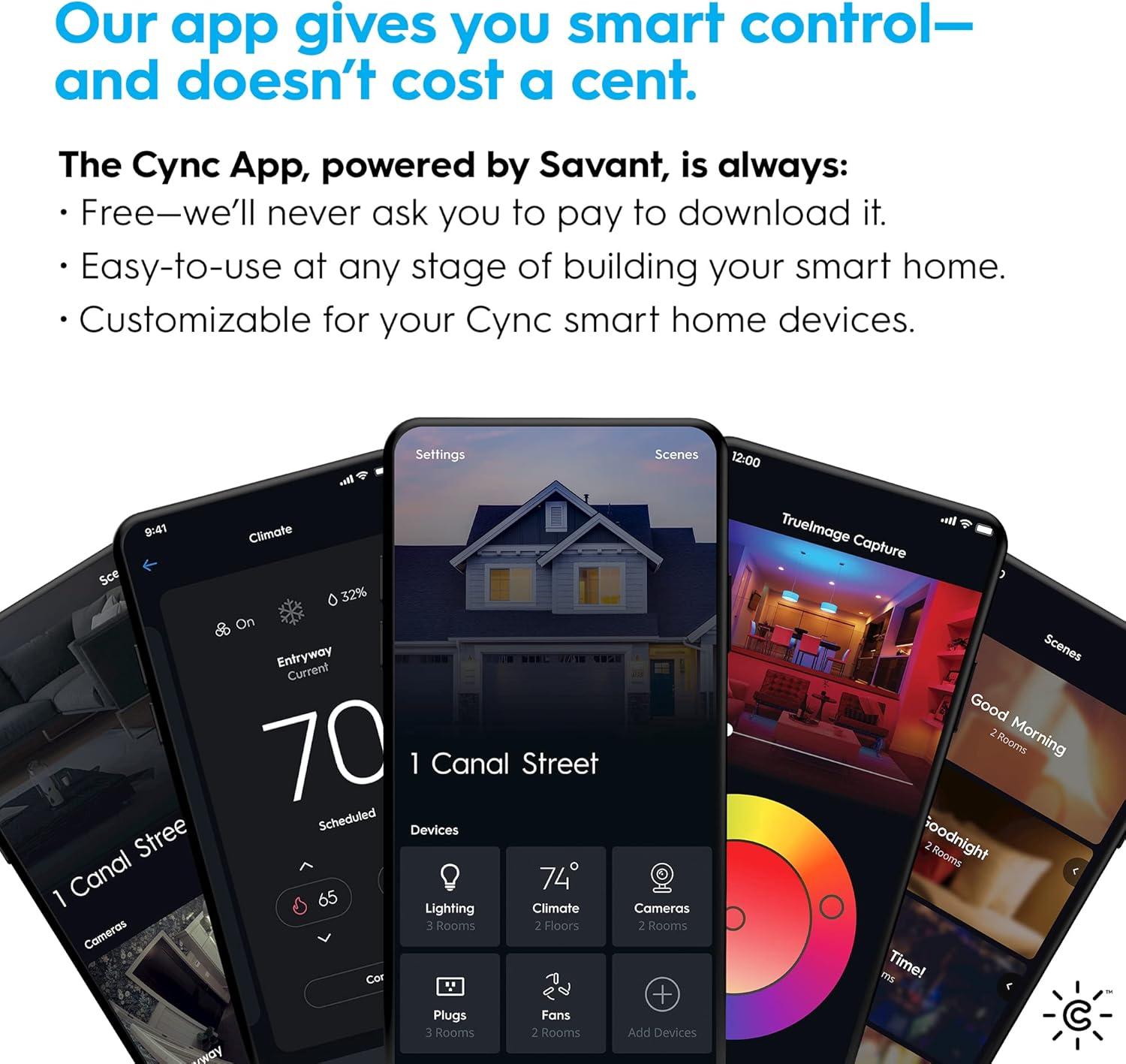 imageCync GE Smart LED Light Bulbs G25 Globe Bulb Room Dcor Aesthetic Color Changing Light Bulbs 60W Equivalent Works with Amazon Alexa and Google Home 2 Packfull Color