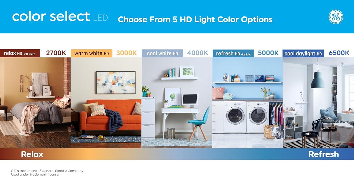 imageGE Color Select LED Recessed Downlight Fixture RS6 Indoor Floodlight 6Inch Multiple Color Temperatures 75 Watt Replacement 3 Pack1150 Lumens