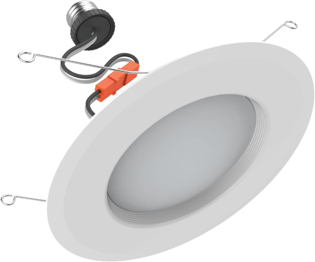 imageGE Color Select LED Recessed Downlight Fixture RS6 Indoor Floodlight 6Inch Multiple Color Temperatures 75 Watt Replacement 3 Pack1150 Lumens