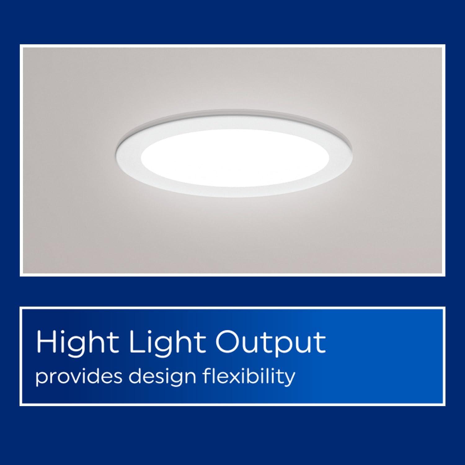 imageGE Color Select LED Recessed Downlight Fixture RS6 Indoor Floodlight 6Inch Multiple Color Temperatures 75 Watt Replacement 3 Pack1800 Lumens