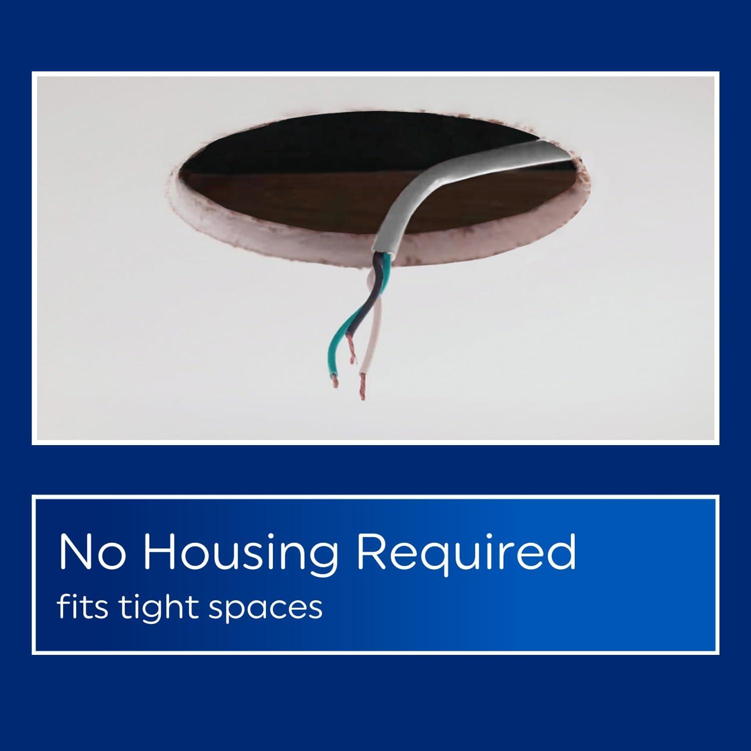 imageGE Color Select LED Recessed Downlight Fixture RS6 Indoor Floodlight 6Inch Multiple Color Temperatures 75 Watt Replacement 3 Pack1800 Lumens