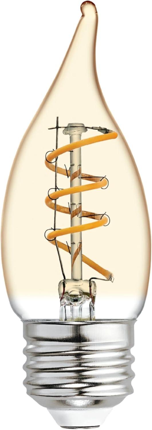 imageGE Vintage Style LED Light Bulb 25 Watt Amber Finish Decorative Bulb Medium Base 1 PackAmber