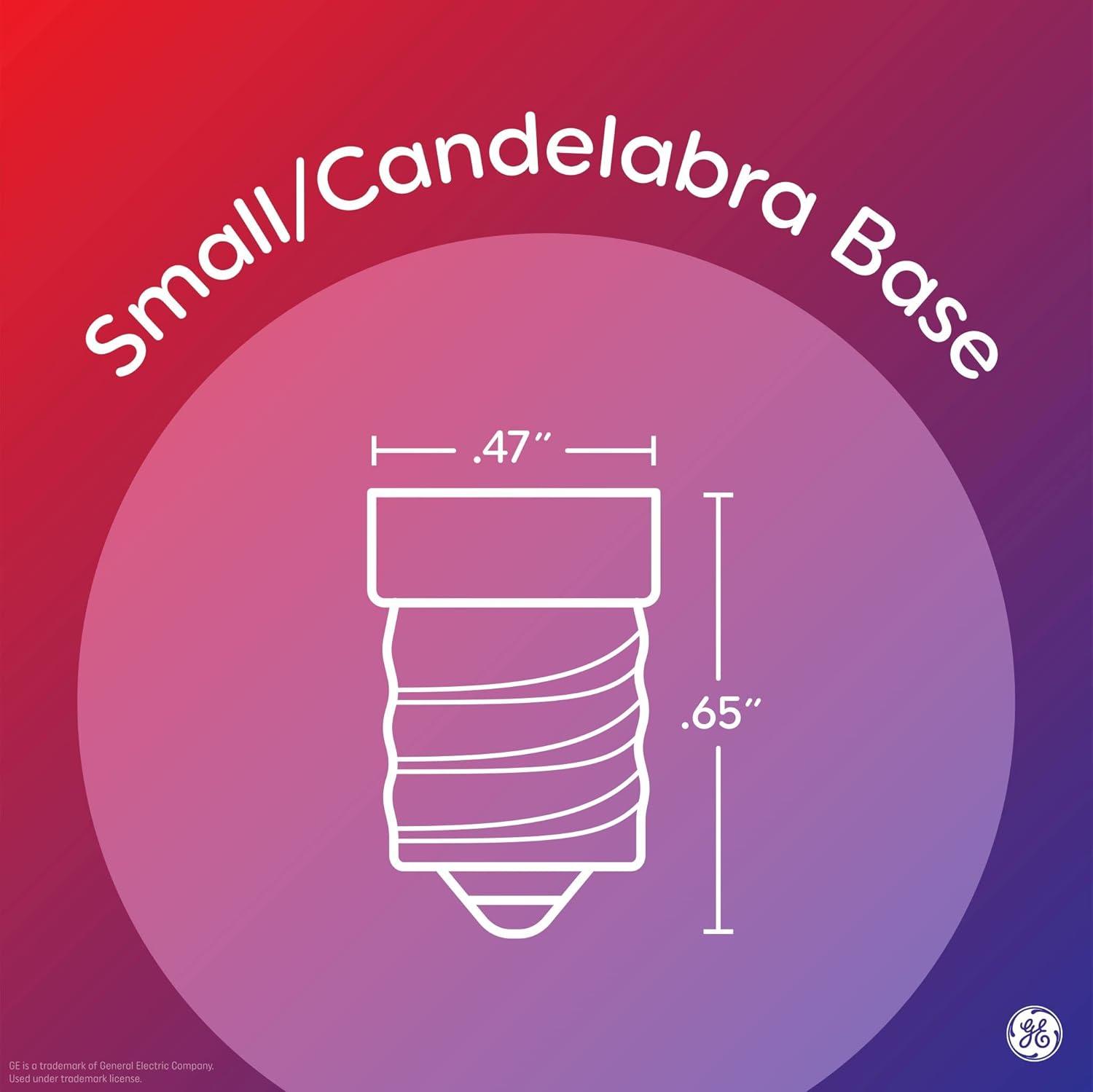 imageGE Vintage Style LED Light Bulb 25 Watts Clear Finish Warm Candle Light Decorative Bulbs Small Base 1 Pack