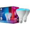imageCync GE BR30 Smart Bulb WiFi LED Light Bulbs Color Changing Indoor Floodlight Bluetooth Light Bulb with Alexa amp Google Assistant 65W Full Color 2PackMulticolor Works With Matter