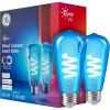 imageCync GE Smart LED Light Bulb ST19 Edison Style Room Decor Aesthetic Color Changing WiFi Light 60W Equivalent Works with Amazon Alexa and Google Home Pack of 2Full Color Works With Matter