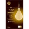 imageGE Vintage Style LED Light Bulb 40Watt Amber Finish PS52 Large Pear Shaped Bulb 1 PackPlain