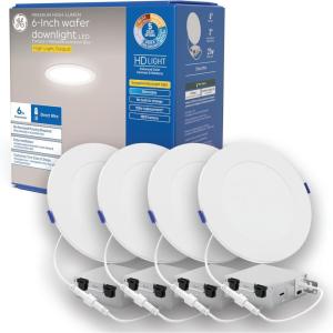 GE Color Select LED Recessed Downlight Fixture, RS6 Indoor Floodlight, 6-Inch, Multiple Color Temperatures, 75 Watt Replacement (3 Pack)(1800 Lumens)