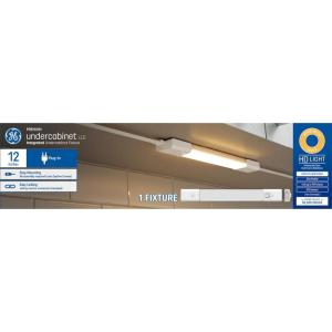 GE LED Undercabinet Light Fixture, Linkable Integrated Plug-in Fixture, Warm White, 18in (1 Pack)(Warm White)