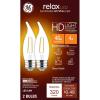 imageGE Relax HD Soft White 40W Clear Candle Lights CA11 Light Bulbs 2 Pack