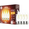 imageGE Relax LED Light Bulbs 40 Watt Soft White Decorative Bulbs Clear Medium Base 4 Pack4 Bulbs