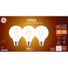 imageGE Relax LED Light Bulbs 40 Watt Soft White G25 Globe Bulbs Clear Medium Base 3 Pack