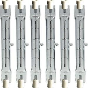 GE ProLine Halogen Light Bulbs, T3 Tube Lights, 1500 Watt, Warm White (6 Pack)(1500W)