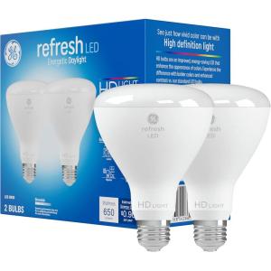 GE Refresh LED Light Bulbs, 65 Watt, Daylight, BR30 Indoor Floodlights (2 Pack)(2 Bulbs)
