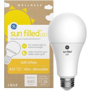GE Sun Filled LED Light Bulb, 65 Watt, Daylight, BR30 Indoor Floodlight (1 Pack)(Soft White)