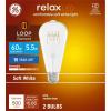 imageGE Relax LED Light Bulb 40 Watt Soft White G25 Globe Bulb Clear Medium Base 1 PackSoft White