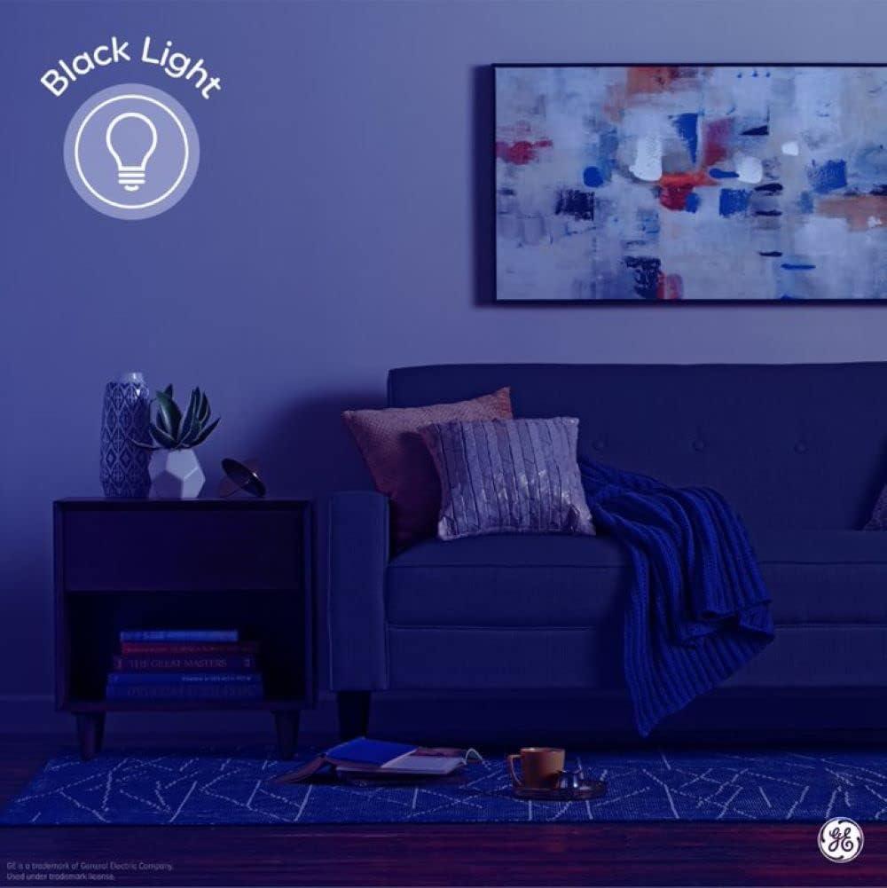 imageGE Blacklight Bulb Outdoor Party Light Glow Light A19 UV Black Light 6 Pack