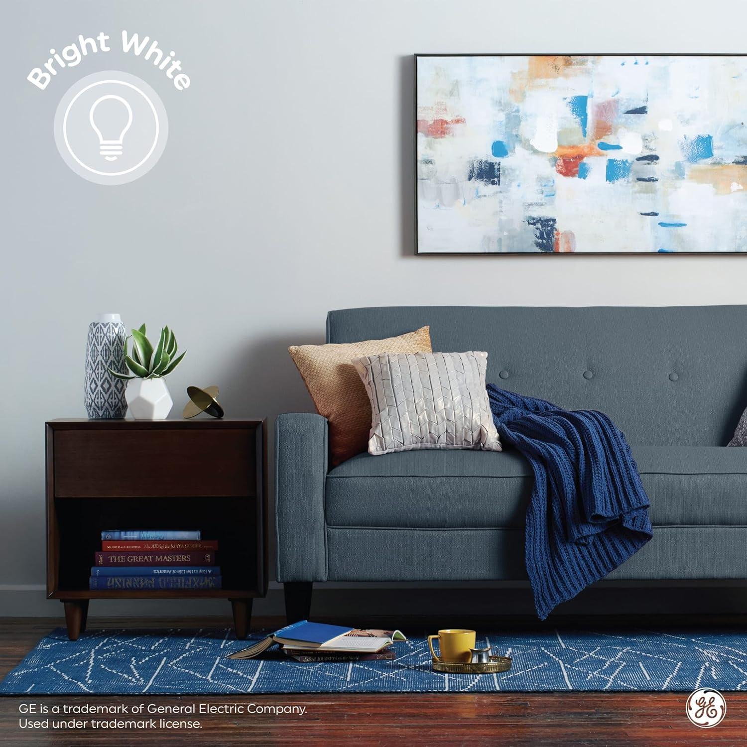 imageGE Classic LED Light Bulbs 60 Watt Bright White A19 Bulbs 8 Pack8 Pack