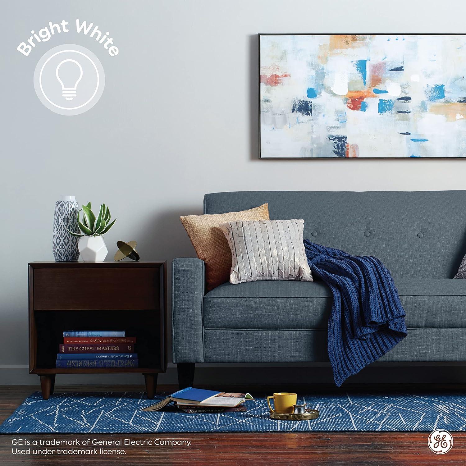 imageGE Classic LED Light Bulbs 60 Watt Bright White A19 Bulbs 8 Pack8 Pack