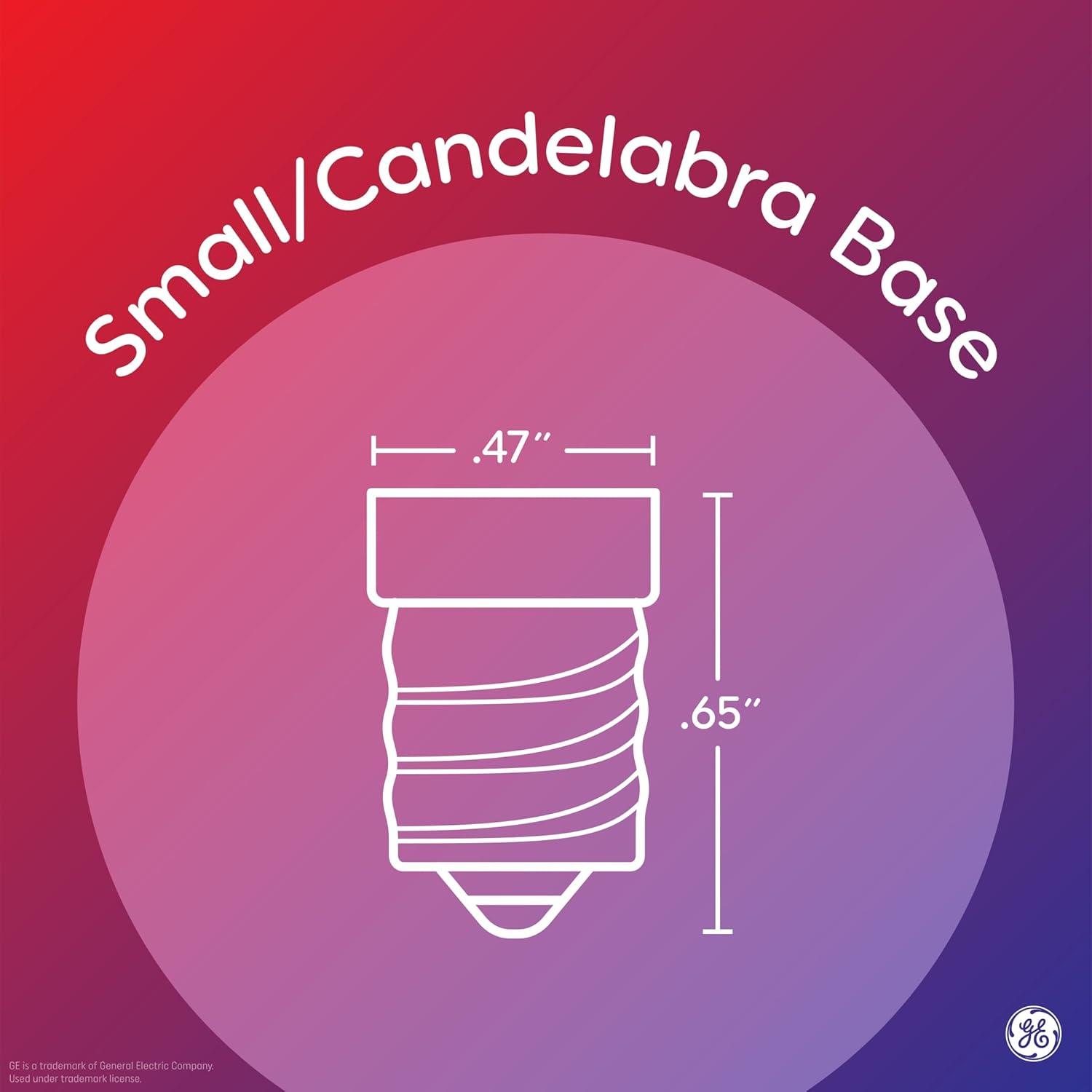 imageGE LED Light Bulbs 60 Watt Soft White G16 Globe Bulbs Frosted Small Base 2 Pack2 Count Pack of 1