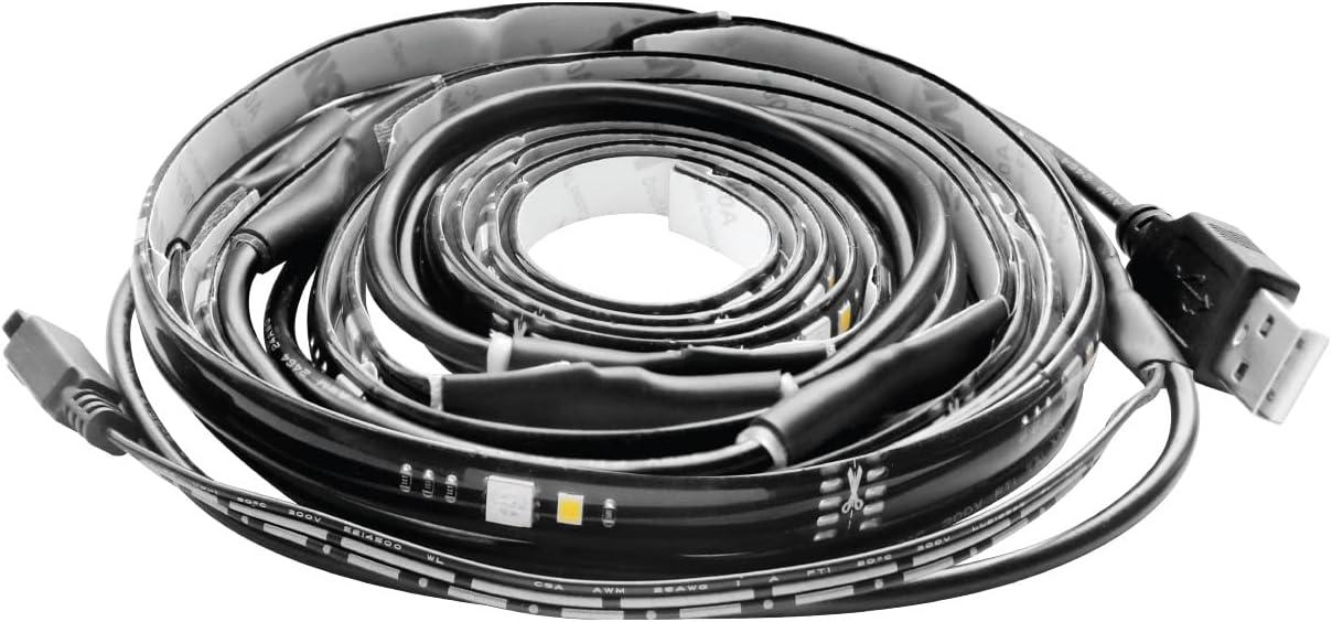 imageGE LED TV Tape Light Color Changing Strip Light with Remote No App or WiFi Required 84in 1 Pack