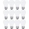 imageGE LED Ceiling Fan Light Bulbs 40 Watt Soft White A15 12 PackFrosted