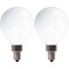 imageGE LED Light Bulbs 60 Watt Soft White G16 Globe Bulbs Frosted Small Base 2 Pack2 Count Pack of 1