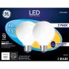 imageGE LED Light Bulbs 60 Watt Soft White G25 Globe Bulbs Frosted Medium Base 2 PackSoft White