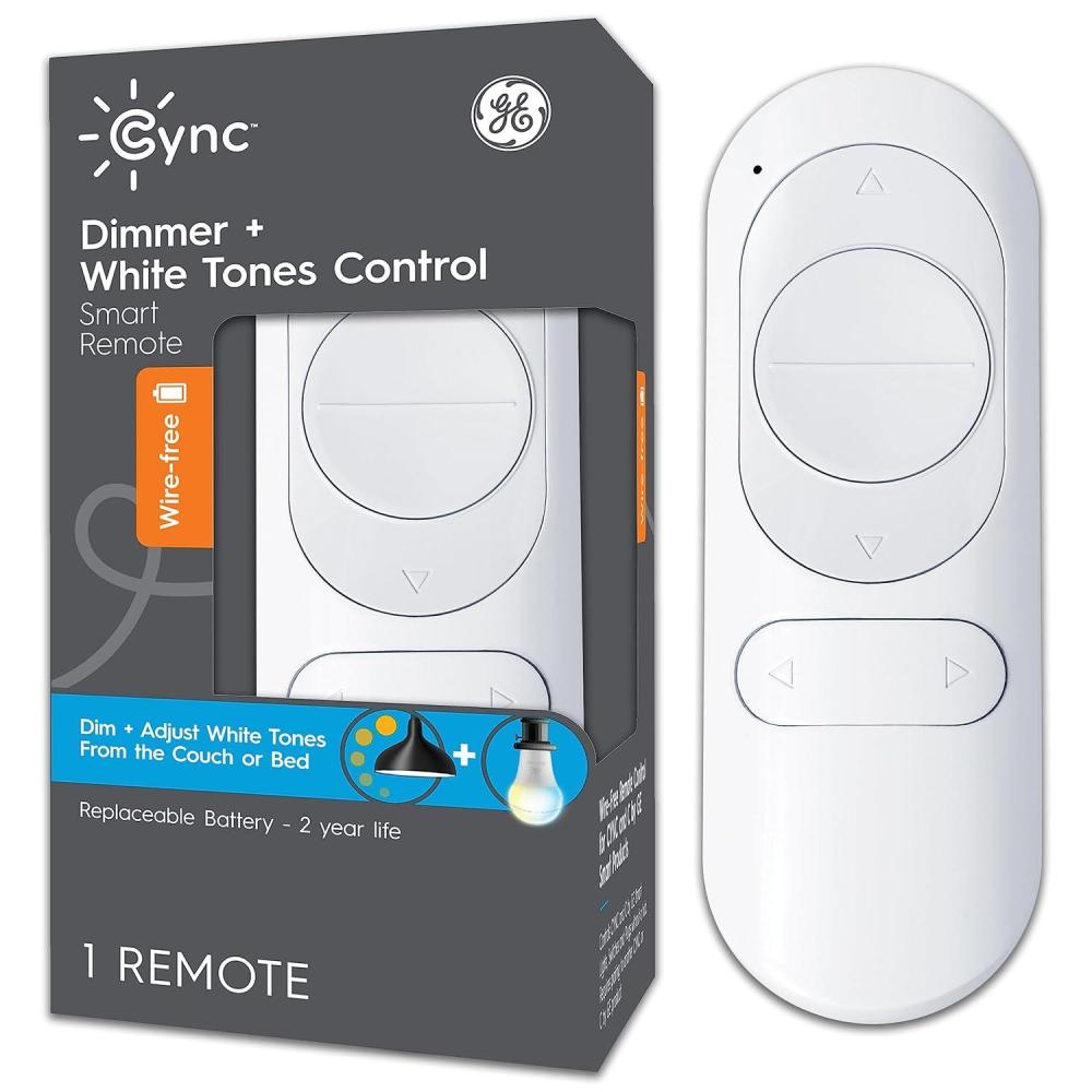 imageGE CYNC Bluetooth Enabled Battery Powered Dimmer Remote for Cync Smart Plug Smart Light Bulbs and Switch SingleTouch Control Anywhere in Your HomeRemote Dimmer  Color
