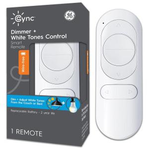 GE CYNC Bluetooth Enabled, Battery Powered Dimmer Remote for Cync Smart Plug, Smart Light Bulbs and Switch, Single-Touch Control Anywhere in Your Home(Remote Dimmer + Color)