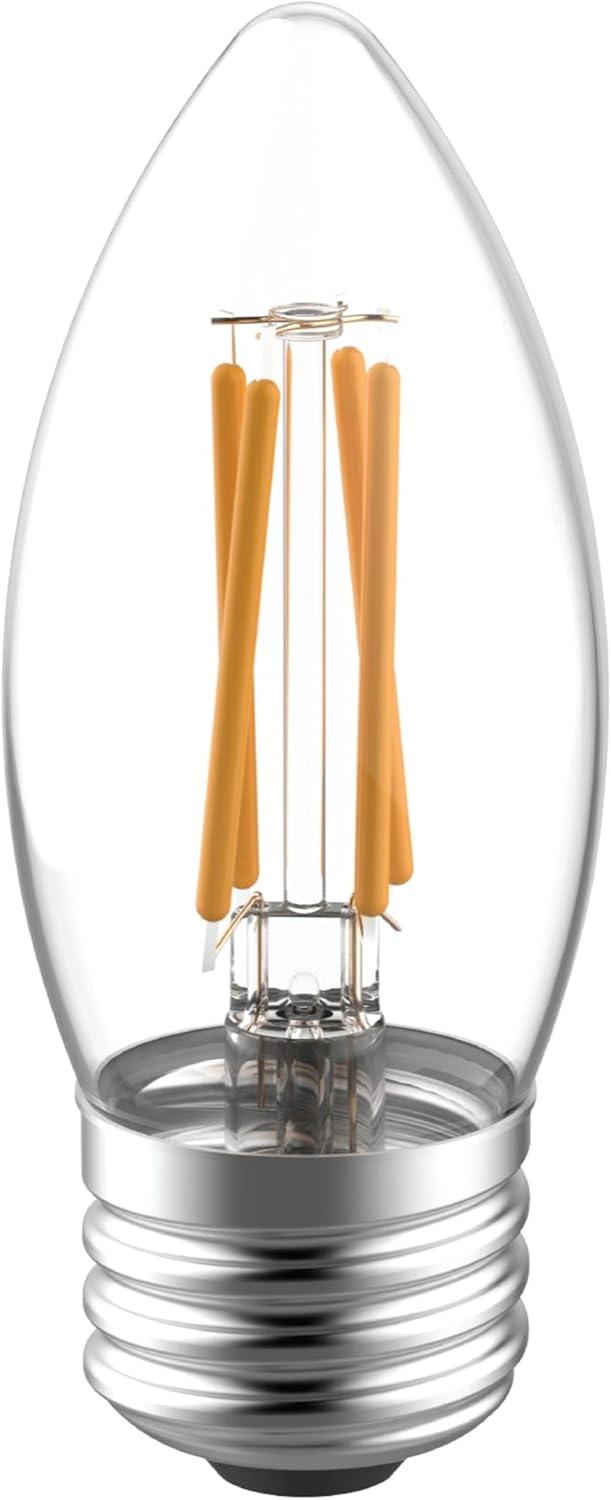 imageGE GE Reveal LED Light Bulbs Candle Lights 60 Watts Clear Decorative B11 Bulbs Medium Base 2 Pack2 Bulbs