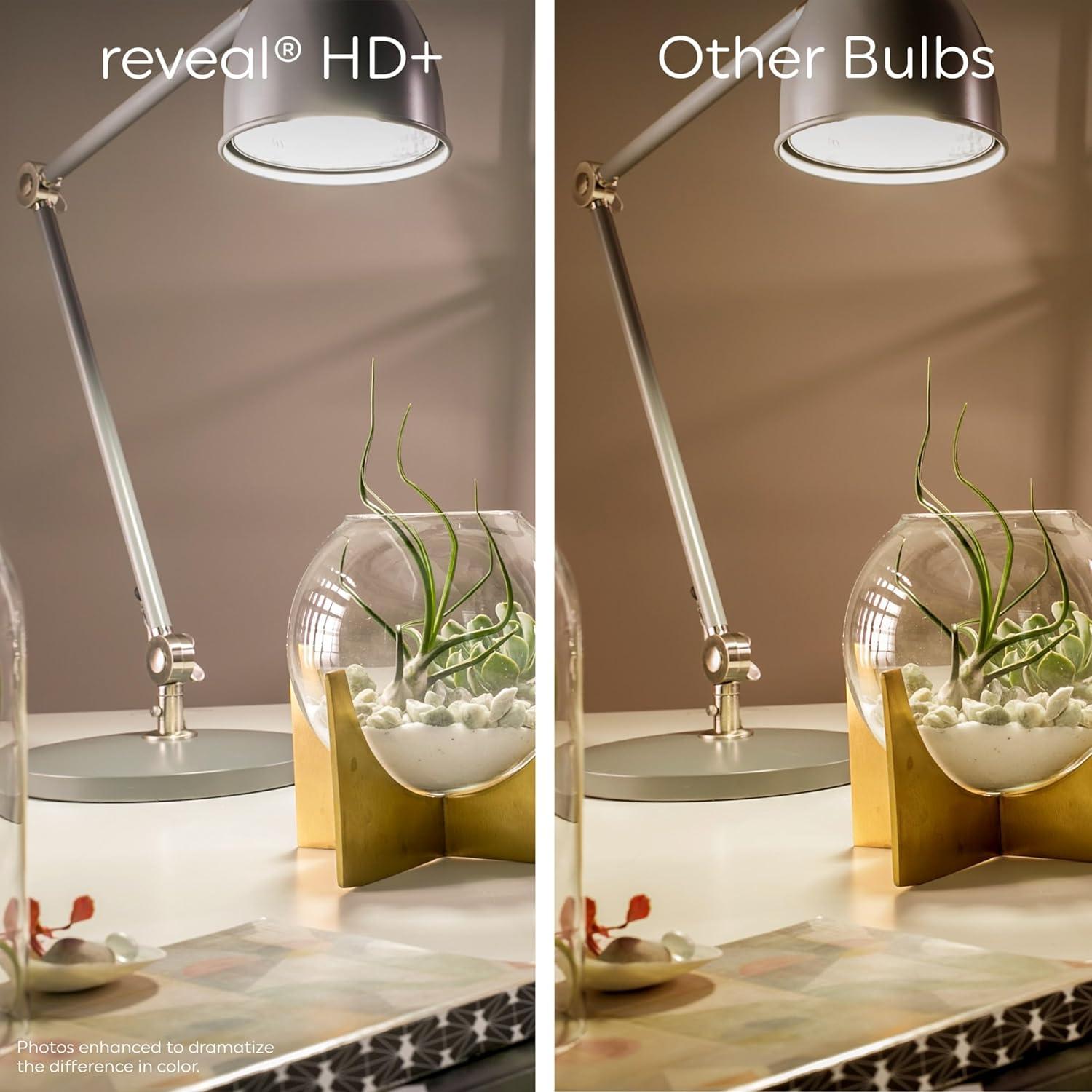 imageGE Reveal HD LED Light Bulbs 60 Watt A19 Bulbs 4 Pack60 Watt Eqv