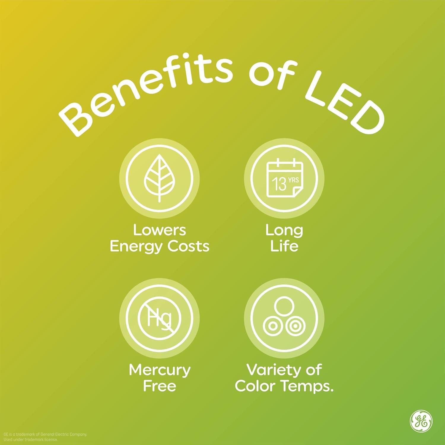 imageGE Vintage Style LED Light Bulb 40 Watt Amber Finish T9 Tube Light 1 PackWarm Candle Light