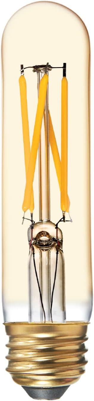 imageGE Vintage Style LED Light Bulb 40 Watt Amber Finish T9 Tube Light 1 PackWarm Candle Light