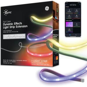 Cync GE Dynamic Effects Smart LED Strip Lights, Indoor Neon Rope Lights with Music Sync, Aesthetic Color Changing WiFi Light Strip for Room Décor, Works with Amazon Alexa and Google, 16 Ft(8 Foot Ext.)