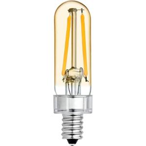 GE Vintage Style LED Light Bulb, 40 Watt, Amber Finish, T9 Tube Light (1 Pack)(Warm Candle Light)