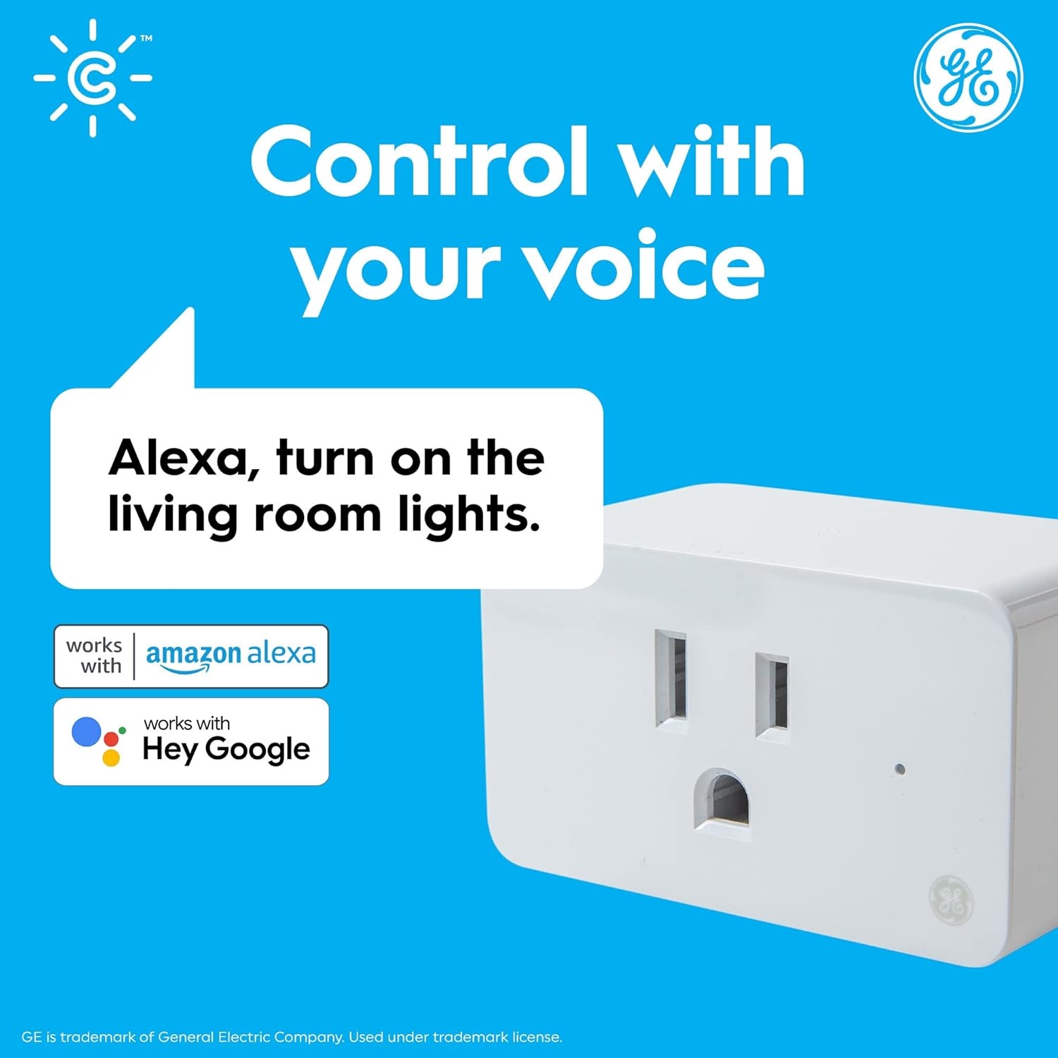 imageGE Cync Smart Indoor Plug Smart Outlet Control WiFi Outlet Plug Matter Compatible Works with Alexa and Google HomeNew Indoor Plug