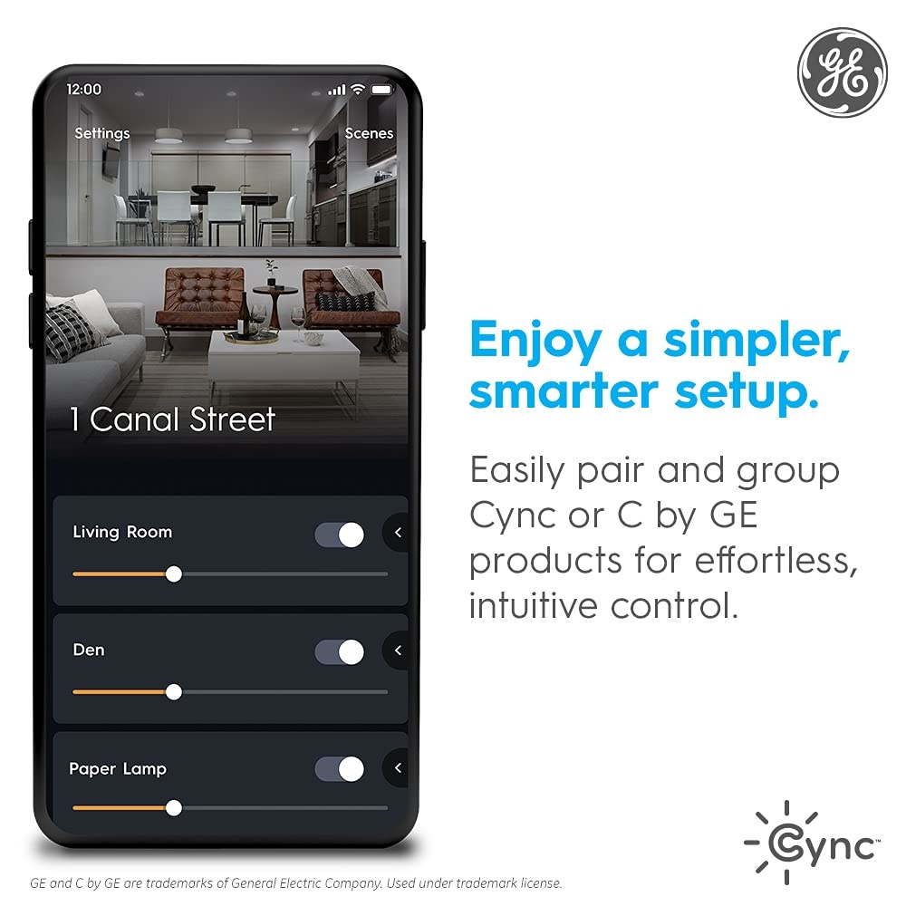imageGE Cync Smart Indoor Plug Smart Outlet Control WiFi Outlet Plug Matter Compatible Works with Alexa and Google HomeNew Indoor Plug