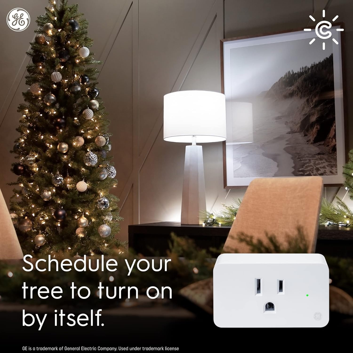 imageGE Cync Smart Indoor Plug Smart Outlet Control WiFi Outlet Plug Matter Compatible Works with Alexa and Google HomeNew Indoor Plug